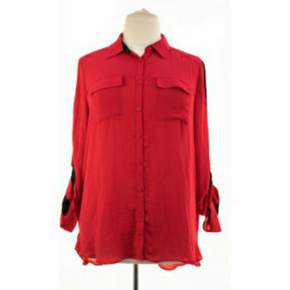 A.N.A. Soft button up blouse.